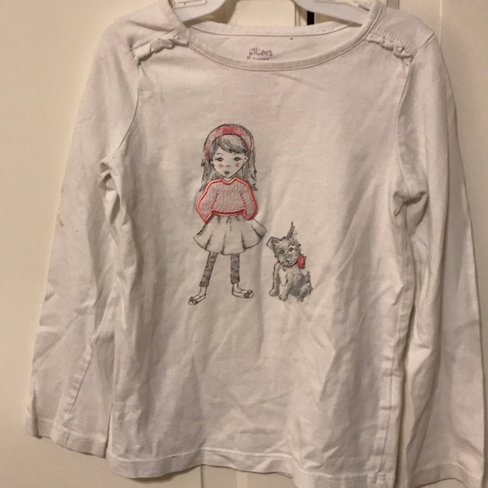 Jillians closet long sleeve tee. Girl with dog 3t
